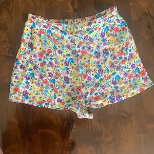High waisted floral shorts